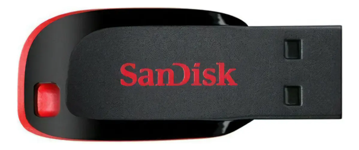 Pendrive Sandisk Cruzer Blade 128gb Usb 2.0 Cor Preto/vermelho