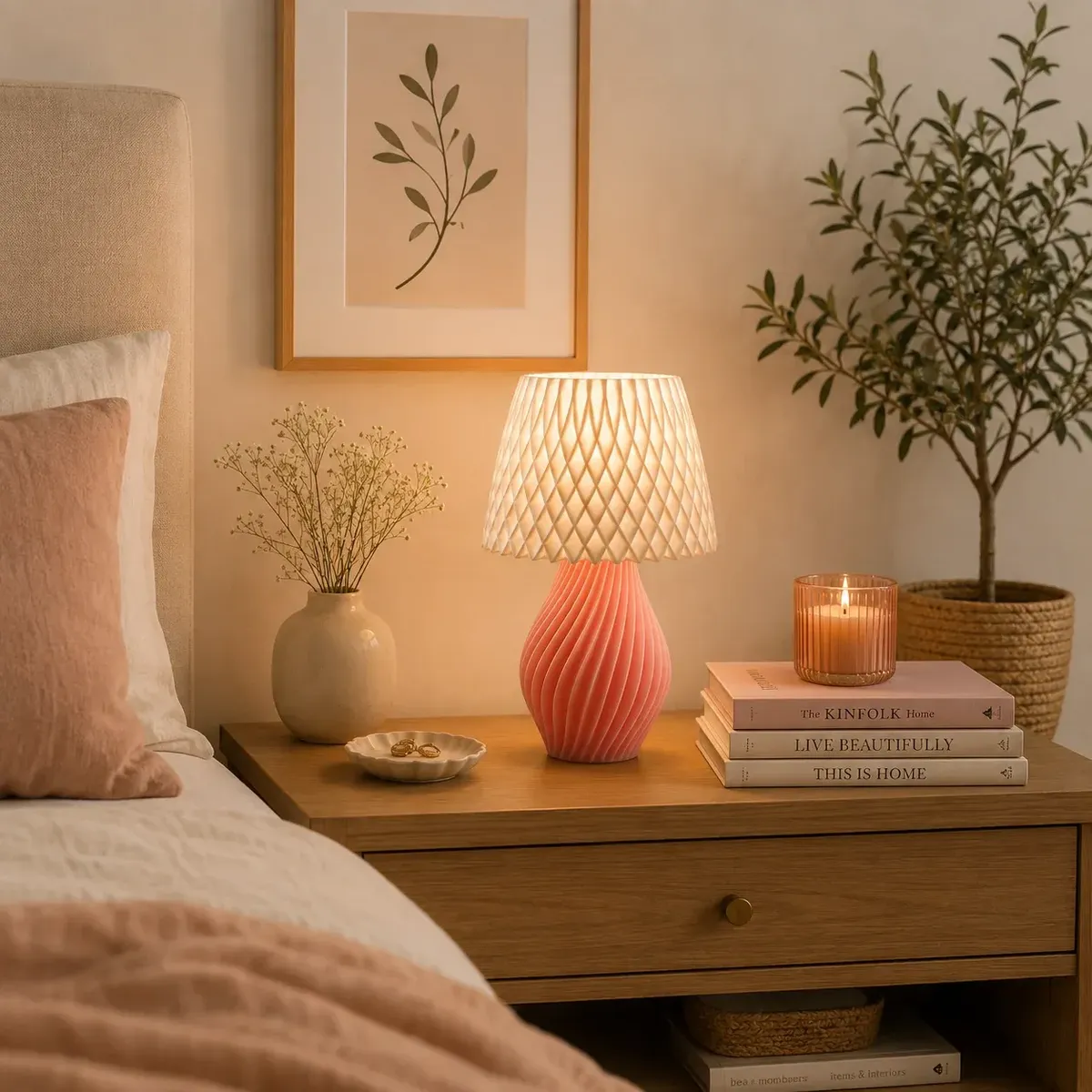 Abajur Luminária De Mesa Sala Quarto Moderno Com Lâmpada