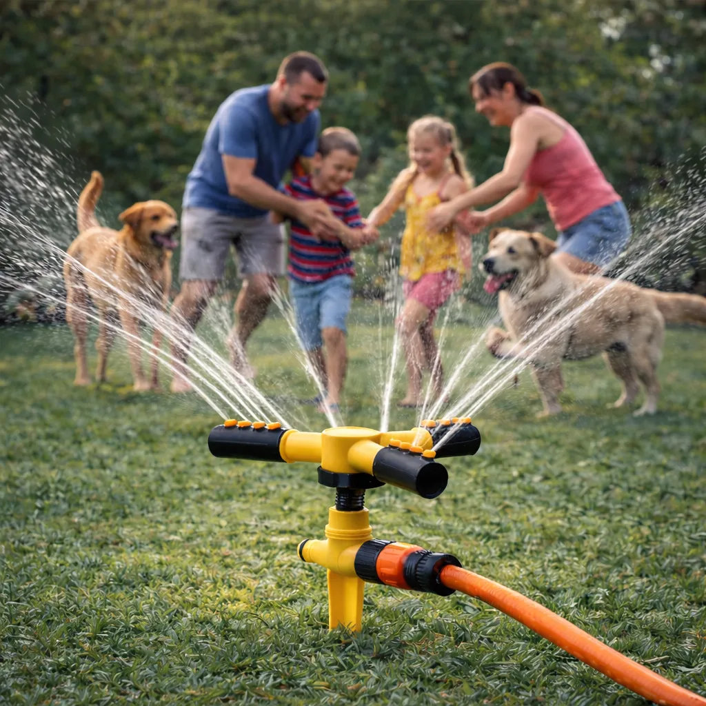  Aspersor Giratório 360° Irrigador Jardim 12 Bicos 10m