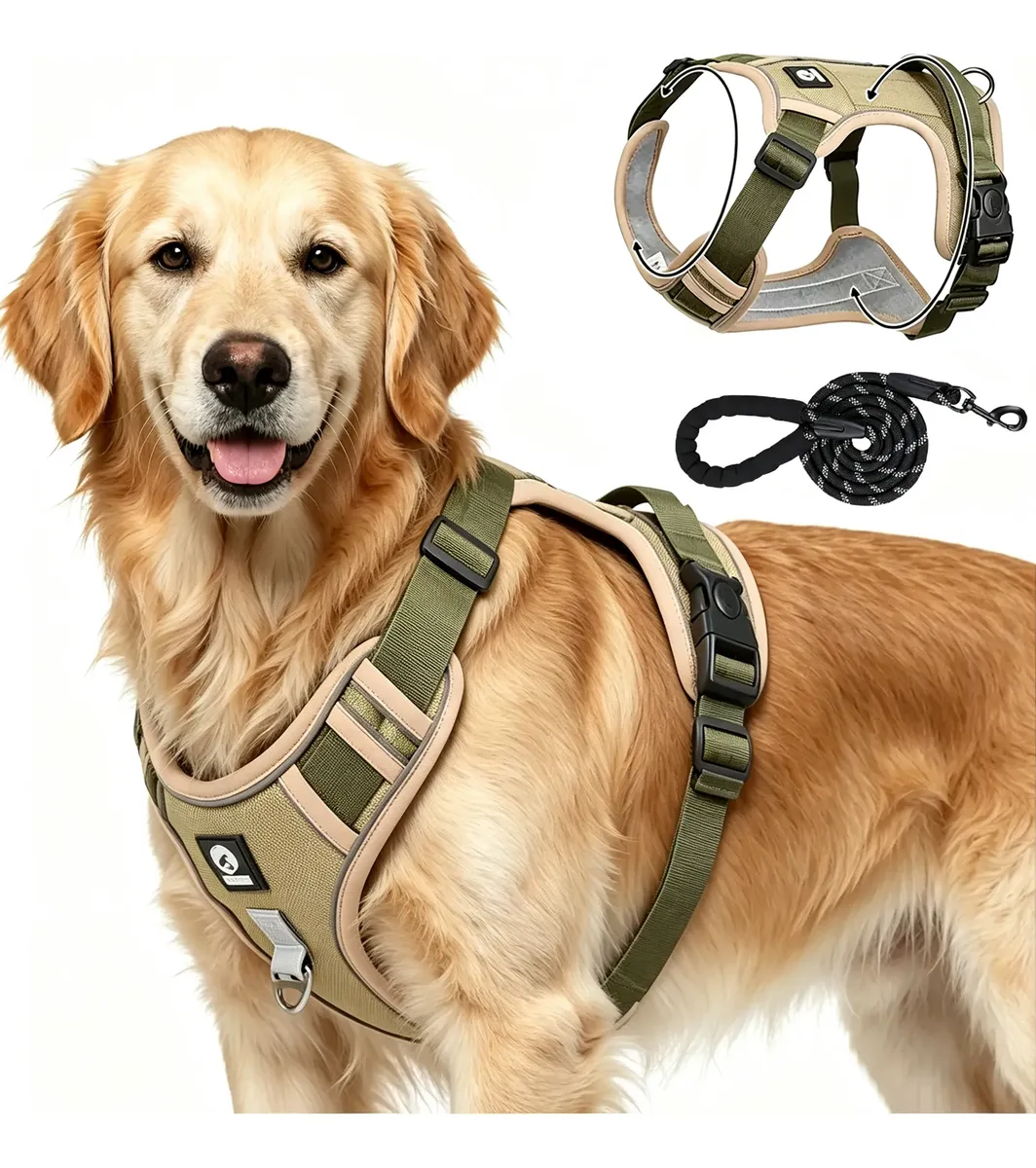 Coleira Peitoral Para Cães Porte Médio E Grande Refletiva