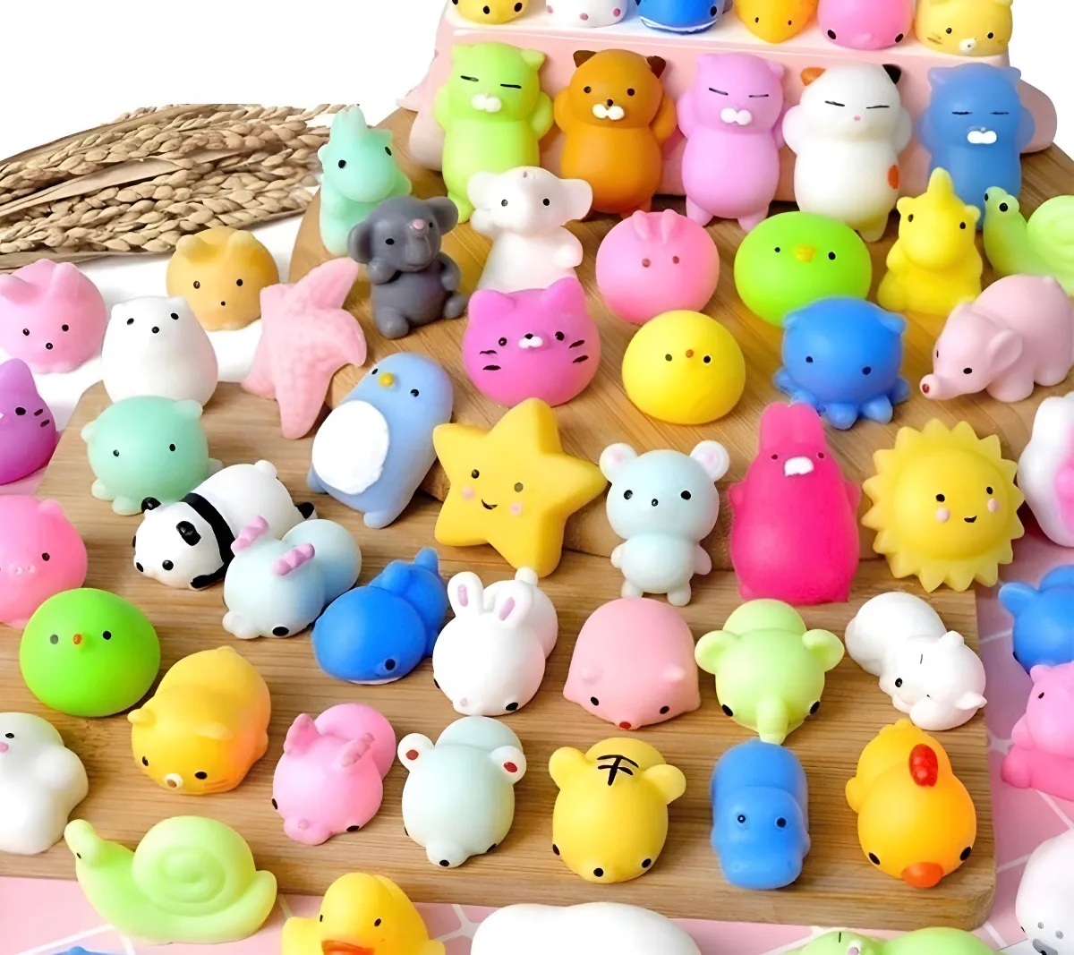  25 Squishy Mochi Bichinho Macio de Apertar Virou Febre!