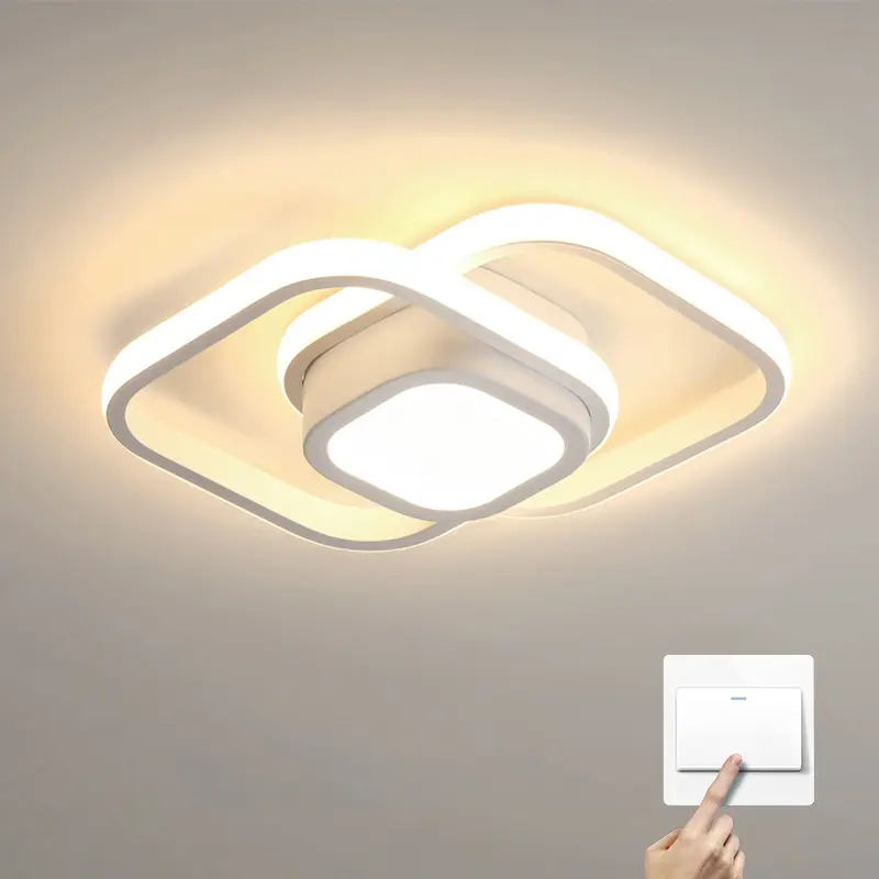 Lustre Sala,pendente Luminaria Teto Plafon Quarto Led 3 Em 1
