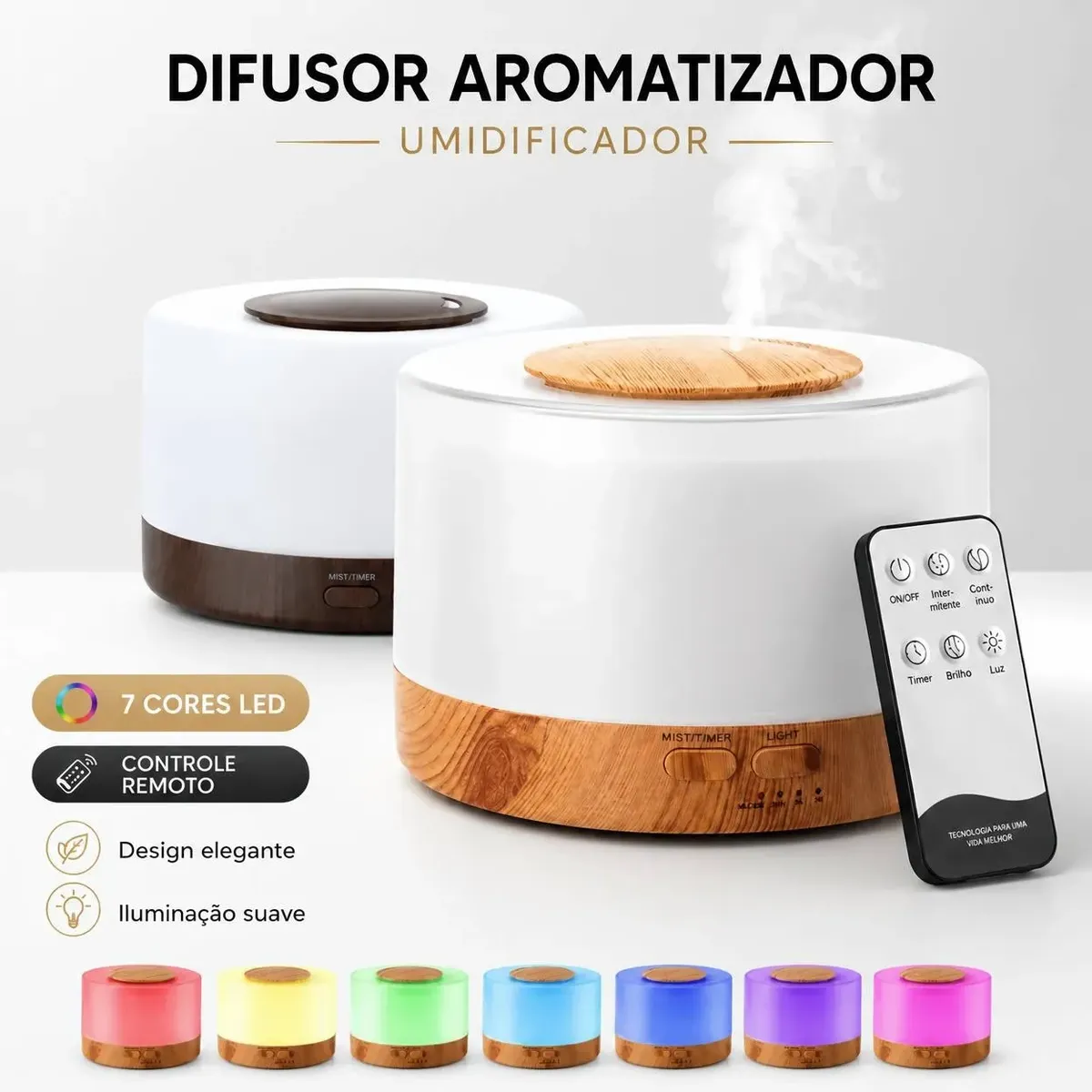 Aromatizador Difusor De Aroma Óleo Essencial Elétrico Bivolt