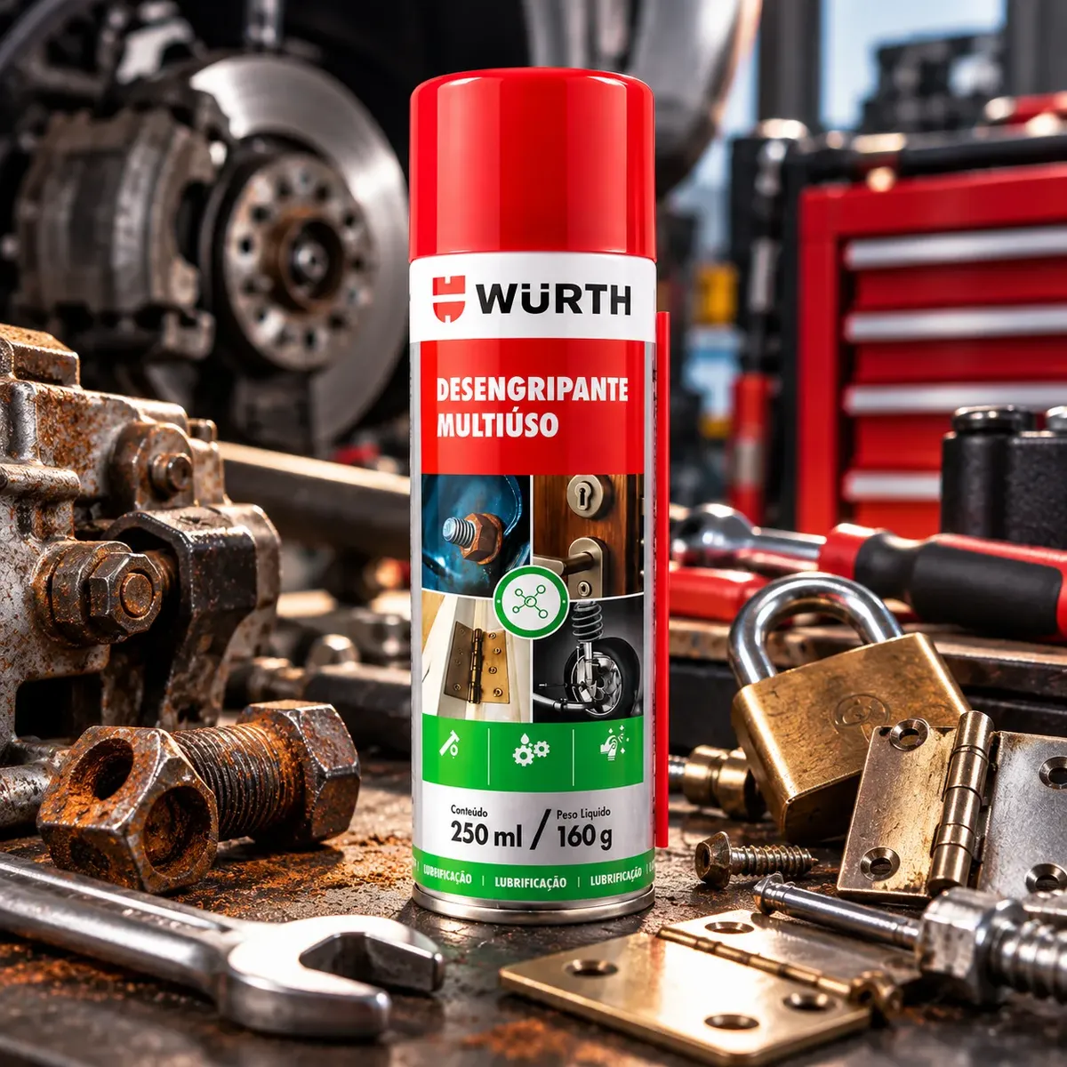 Desengripante Würth Rost Off Mechanic 300ml Kit 4 Unidades Cor Vermelho