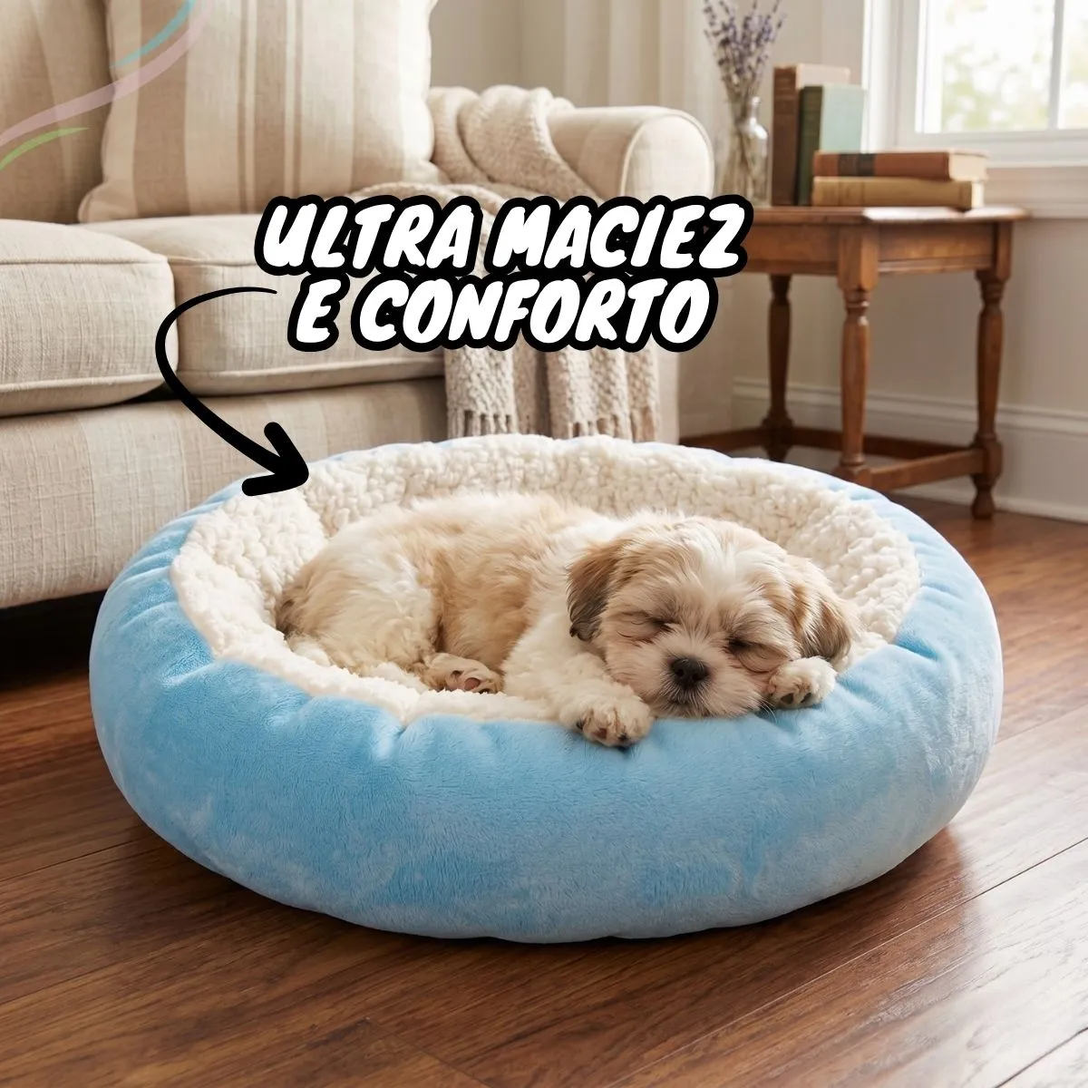 Caminha Redonda Pet Sherpa Cama Para Cães Gatos Macia Quente