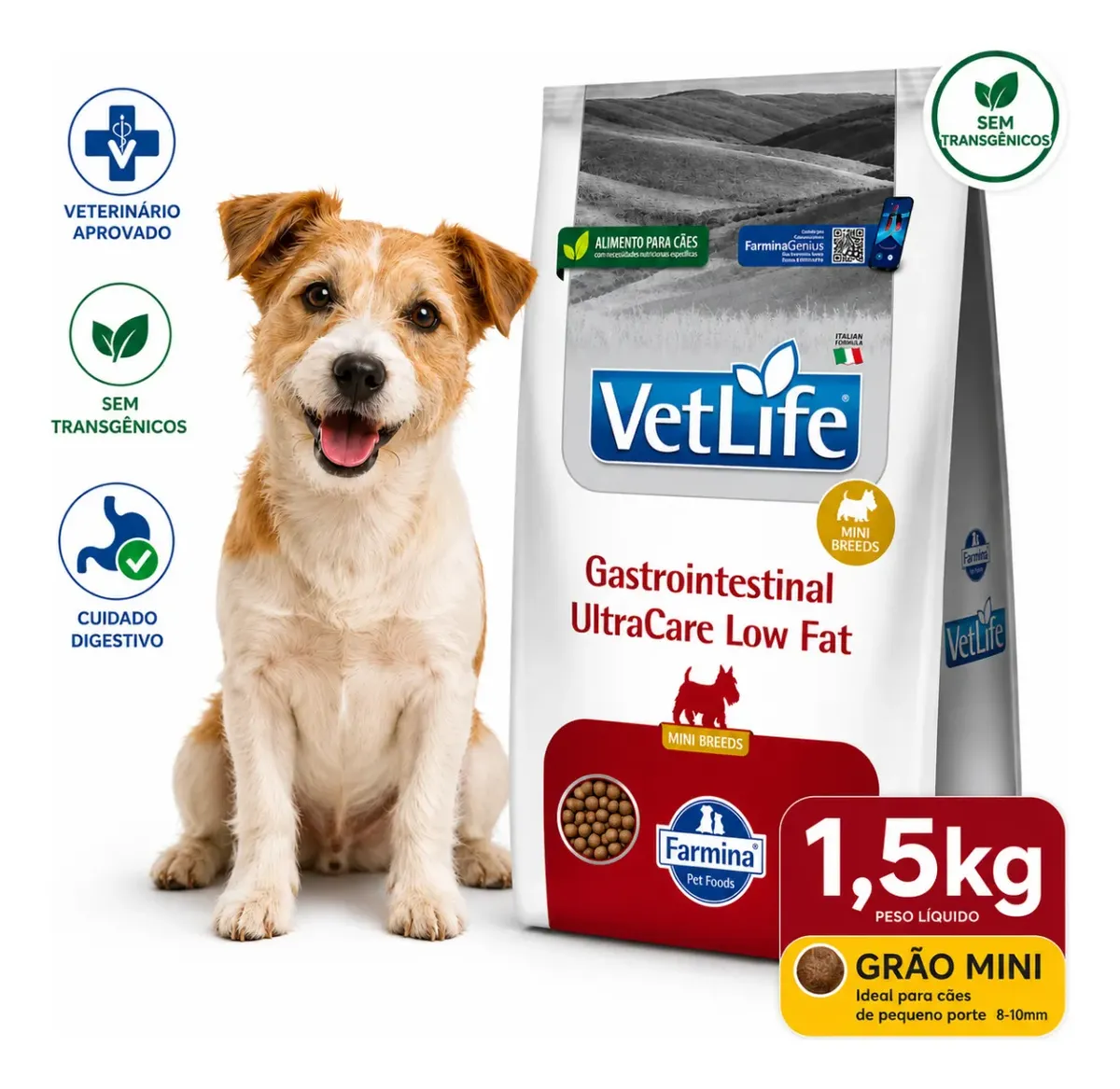 Ração Vet Life Gastrointestinal Ultracare Low Fat Cães 1,5kg. Faça como a Mariana... compre + barato e de vendedores confiáveis!