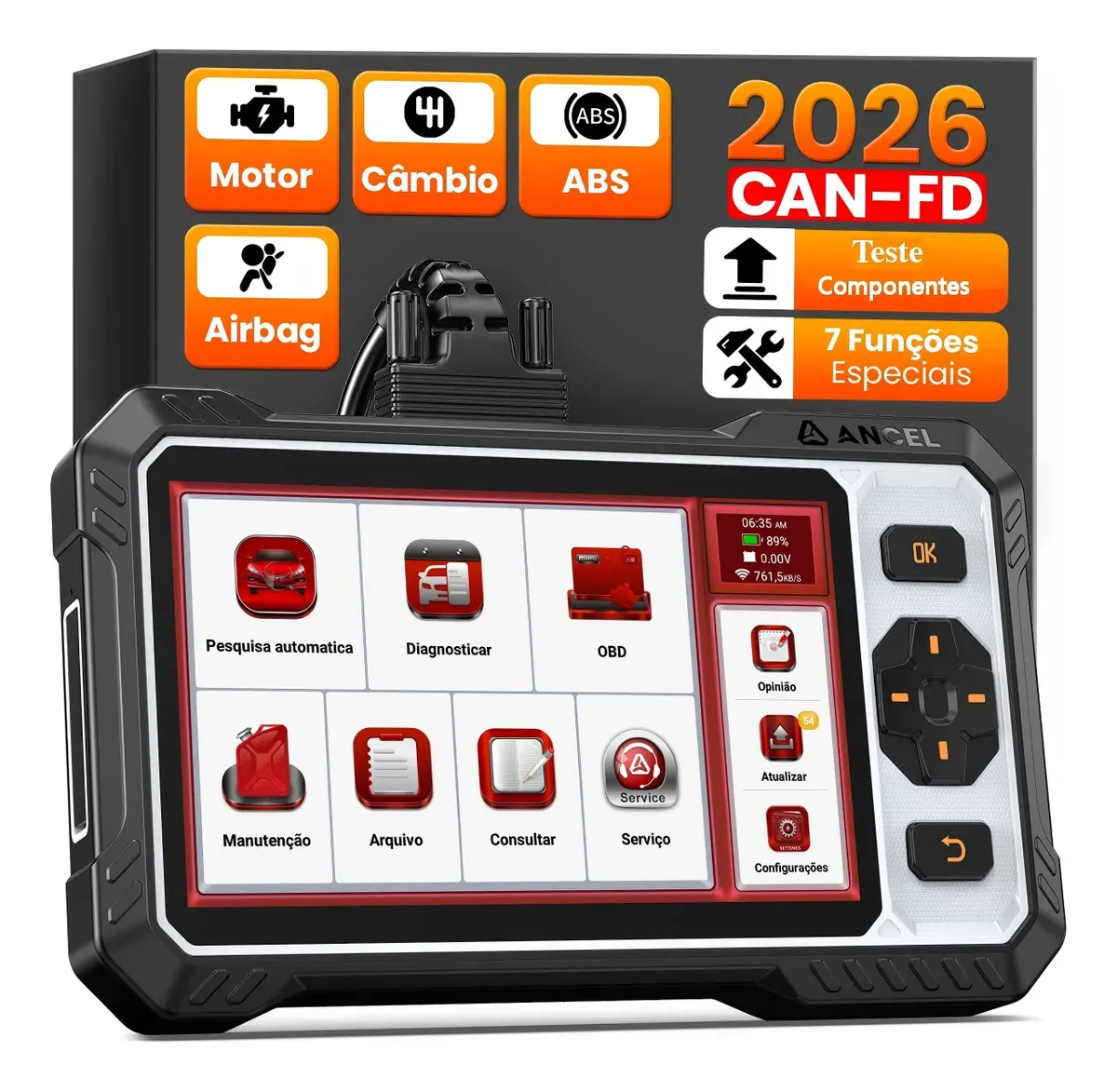 Scanner Automotivo Ancel Fx6000 Can Fd Abs Airbag Câmbio Inj